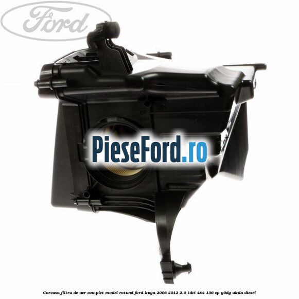 Carcasa filtru de aer complet model rotund Ford Kuga 2008-2012 2.0 TDCi 4x4 136 cp G6DG, UKDA diesel