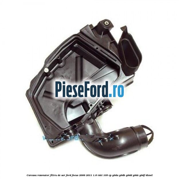 Carcasa rezonator filtru de aer Ford Focus 2008-2011 1.6 TDCi 109 cp G8DA, G8DB, G8DD, G8DE, G8DF diesel