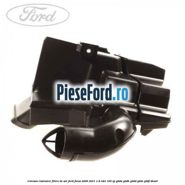 Carcasa rezonator filtru de aer Ford Focus 2008-2011 1.6 TDCi 109 cp G8DA, G8DB, G8DD, G8DE, G8DF diesel