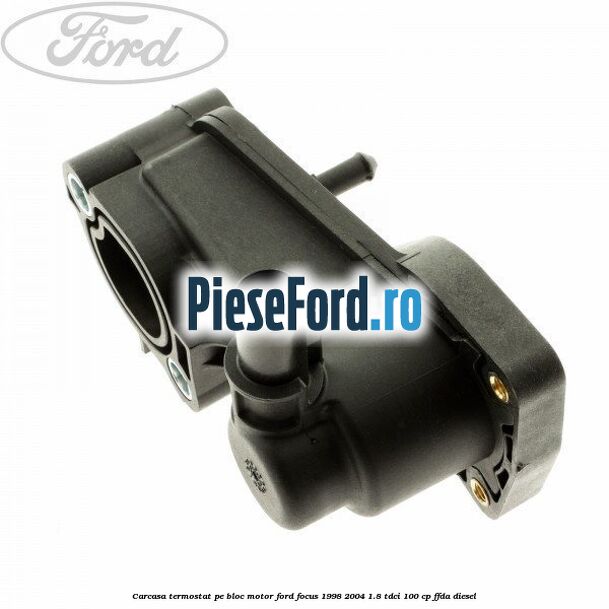 Carcasa termostat pe bloc motor Ford Focus 1998-2004 1.8 TDCi 100 cp FFDA diesel