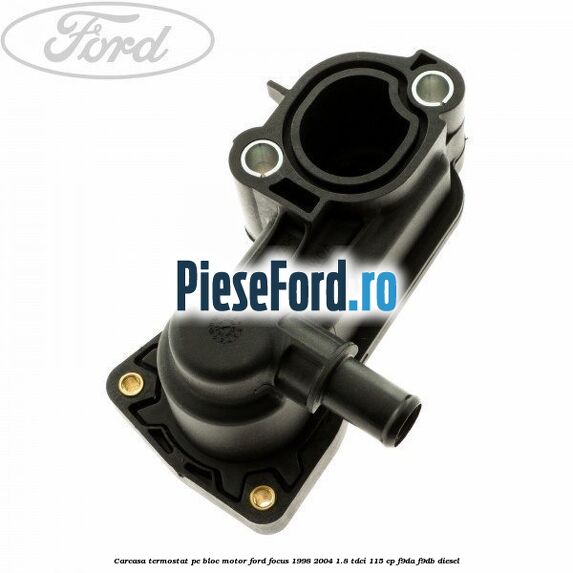 Carcasa termostat pe bloc motor Ford Focus 1998-2004 1.8 TDCi 115 cp F9DA, F9DB diesel