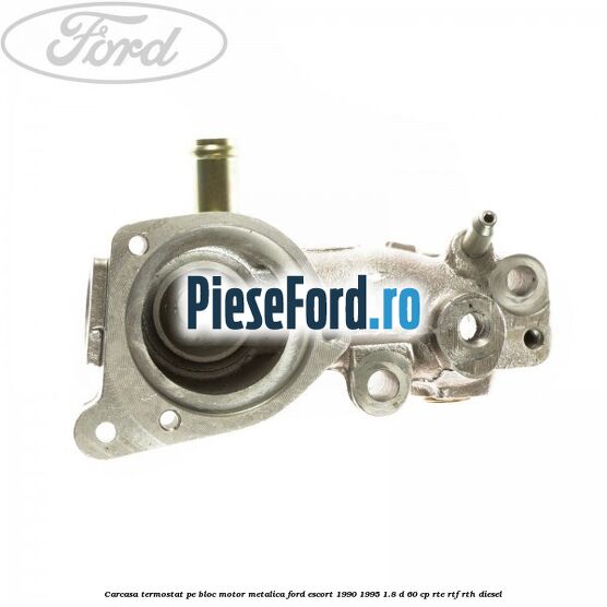 Carcasa termostat pe bloc motor, metalica Ford Escort 1990-1995 1.8 D 60 cp RTE, RTF, RTH diesel