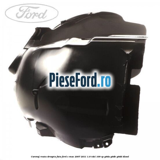 Carenaj roata dreapta fata Ford C-Max 2007-2011 1.6 TDCi 109 cp G8DA, G8DB, G8DD diesel