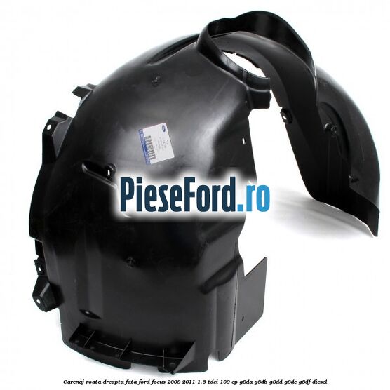 Carenaj roata dreapta fata Ford Focus 2008-2011 1.6 TDCi 109 cp G8DA, G8DB, G8DD, G8DE, G8DF diesel
