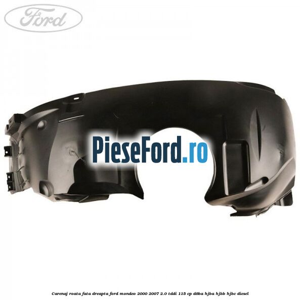 Carenaj roata fata dreapta Ford Mondeo 2000-2007 2.0 TDDI 115 cp D6BA, HJBA, HJBB, HJBC diesel
