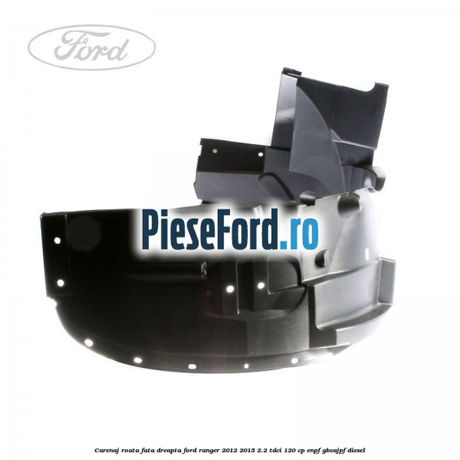 Carenaj roata fata dreapta Ford Ranger 2012-2015 2.2 TDCi 120 cp ENPF, GBVAJPF diesel