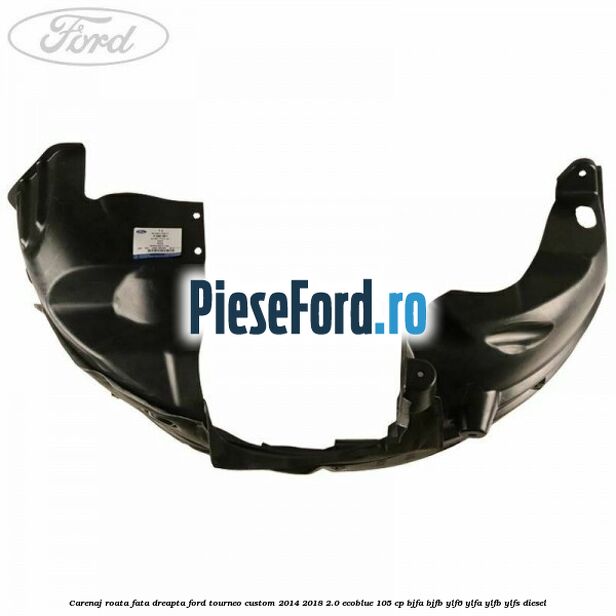 Carenaj roata fata dreapta Ford Tourneo Custom 2014-2018 2.0 EcoBlue 105 cp Carenaj roata fata dreapta Ford Tourneo Custom 2014-2018 2.0 EcoBlue 105 cp BJFA, BJFB, YLF6, YLFA, YLFB, YLFS diesel