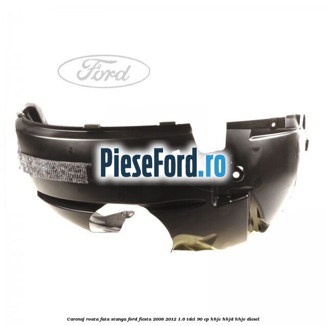 Carenaj roata fata stanga Ford Fiesta 2008-2012 1.6 TDCi 90 cp Carenaj roata fata stanga Ford Fiesta 2008-2012 1.6 TDCi 90 cp HHJC, HHJD, HHJE diesel