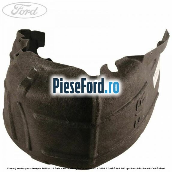 Carenaj roata spate dreapta 16,18 si 19 inch, 4 usi berlina Ford Mondeo 2014-2018 2.0 TDCi 4x4 180 cp T8CA, T8CB, T8CC, T8CD, T8CL diesel