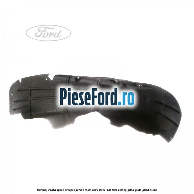 Carenaj roata spate dreapta Ford C-Max 2007-2011 1.6 TDCi 109 cp G8DA, G8DB, G8DD diesel