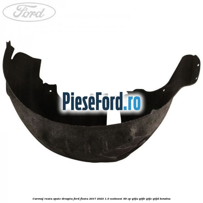 Carenaj roata spate dreapta Ford Fiesta 2017-2023 1.0 EcoBoost 85 cp Q0JA, Q0JB, Q0JC, Q0JD benzina