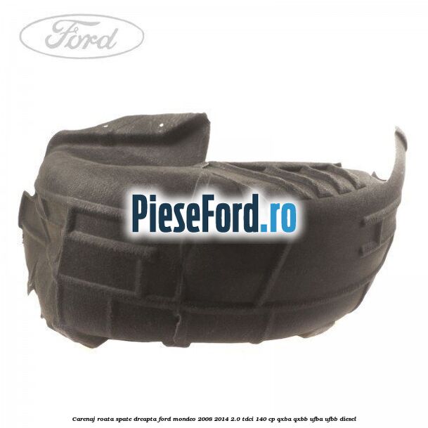 Carenaj roata spate dreapta Ford Mondeo 2008-2014 2.0 TDCi 140 cp QXBA, QXBB, UFBA, UFBB diesel