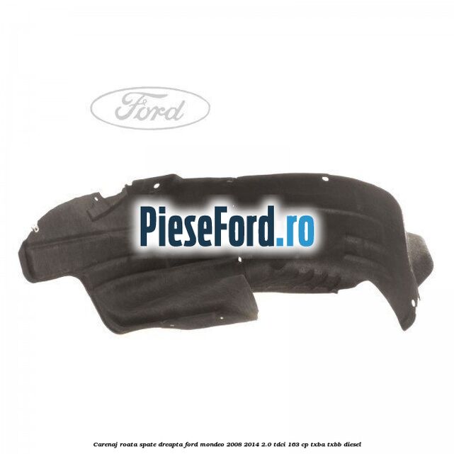 Carenaj roata spate dreapta Ford Mondeo 2008-2014 2.0 TDCi 163 cp TXBA, TXBB diesel