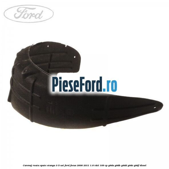 Carenaj roata spate stanga 3/5 usi Ford Focus 2008-2011 1.6 TDCi 109 cp G8DA, G8DB, G8DD, G8DE, G8DF diesel