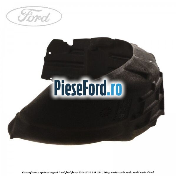 Carenaj roata spate stanga 4/5 usi Ford Focus 2014-2018 1.5 TDCi 120 cp XWDA, XWDB, XWDC, XWDD, XWDE diesel