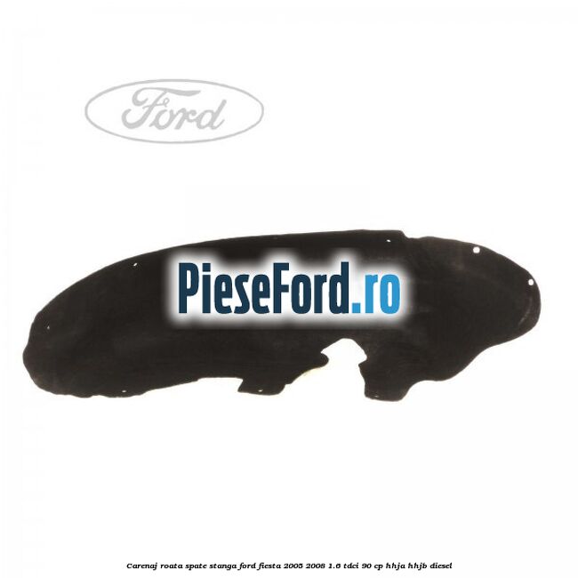 Carenaj roata spate stanga Ford Fiesta 2005-2008 1.6 TDCi 90 cp HHJA, HHJB diesel