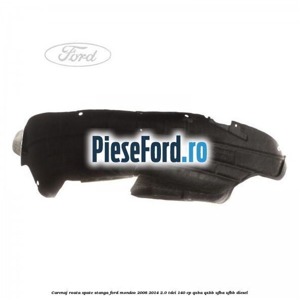 Carenaj roata spate stanga Ford Mondeo 2008-2014 2.0 TDCi 140 cp QXBA, QXBB, UFBA, UFBB diesel