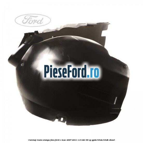 Carenaj roata stanga fata Ford C-Max 2007-2011 1.6 TDCi 90 cp GPDA, HHDA, HHDB diesel