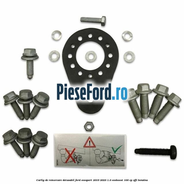 Carlig de remorcare detasabil Ford EcoSport 2019-2023 1.0 EcoBoost 100 cp Carlig de remorcare detasabil Ford EcoSport 2019-2023 1.0 EcoBoost 100 cp SFJL benzina