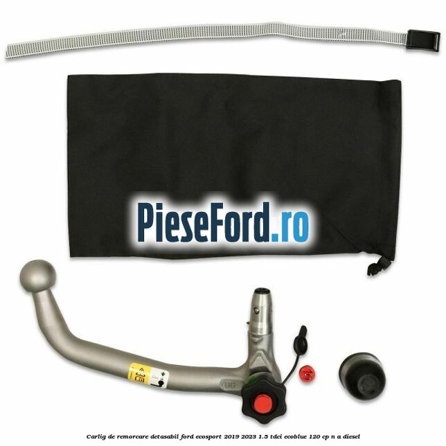Carlig de remorcare detasabil Ford EcoSport 2019-2023 1.5 TDCi EcoBlue 120 cp n/a diesel