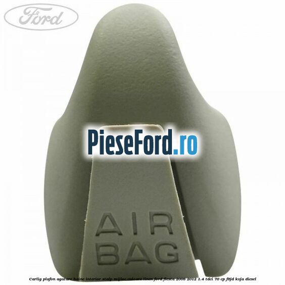 Carlig plafon agatare haine interior stalp mijloc culoare linen Ford Fiesta 2008-2012 1.4 TDCi 70 cp F6JD, KVJA diesel