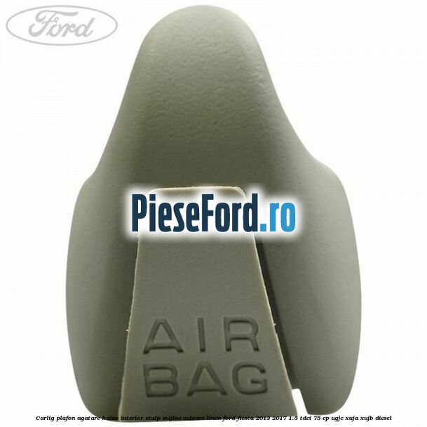 Carlig plafon agatare haine interior stalp mijloc culoare linen Ford Fiesta 2013-2017 1.5 TDCi 75 cp UGJC, XUJA, XUJB diesel