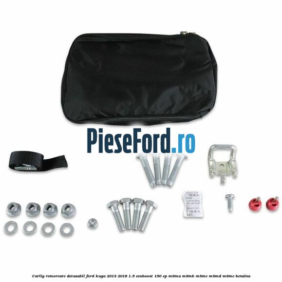 Carlig remorcare detasabil Ford Kuga 2013-2016 1.5 EcoBoost 150 cp M8MA, M8MB, M8MC, M8MD, M8ME benzina