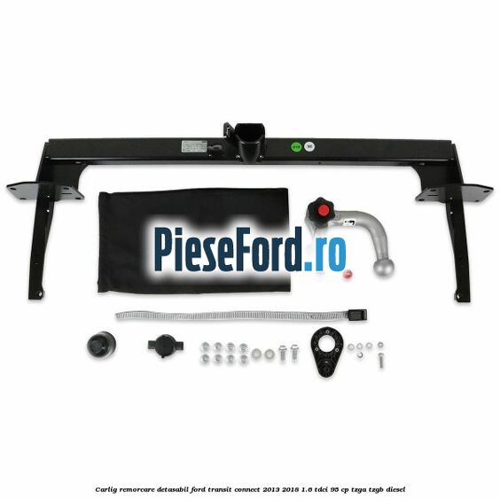 Carlig remorcare detasabil Ford Transit Connect 2013-2018 1.6 TDCi 95 cp TZGA, TZGB diesel