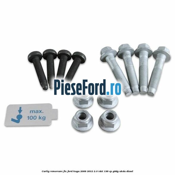 Carlig remorcare fix Ford Kuga 2008-2012 2.0 TDCi 136 cp G6DG, UKDA diesel