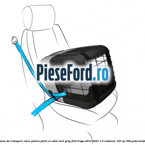 Caseta de Transport Caree Pentru pisici si caini, Cool Grey Ford Kuga 2019-2023 1.5 EcoBoost 183 cp 996, Y1DA benzina