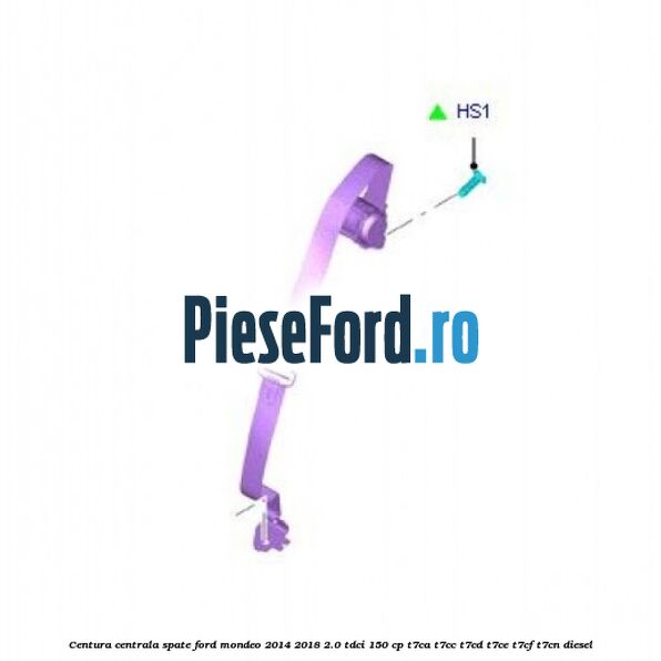 Centura centrala spate Ford Mondeo 2014-2018 2.0 TDCi 150 cp T7CA, T7CC, T7CD, T7CE, T7CF, T7CN diesel