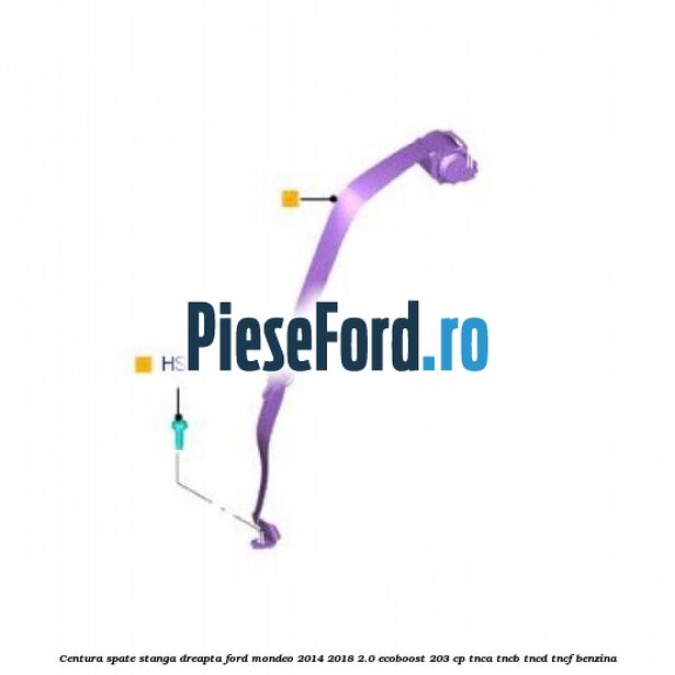 Centura spate stanga/dreapta Ford Mondeo 2014-2018 2.0 EcoBoost 203 cp TNCA, TNCB, TNCD, TNCF benzina