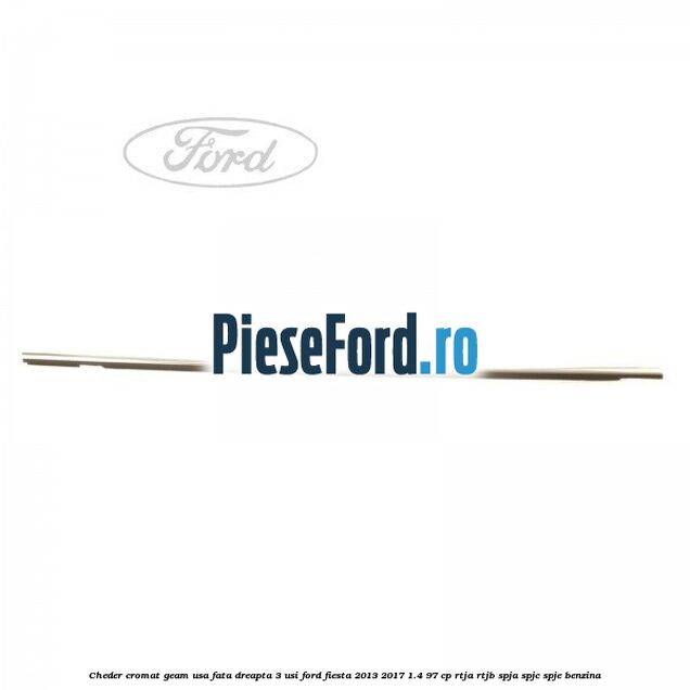 Cheder cromat geam usa fata dreapta 3 usi Ford Fiesta 2013-2017 1.4 97 cp RTJA, RTJB, SPJA, SPJC, SPJE benzina