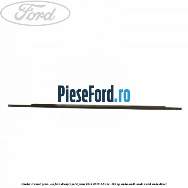 Cheder cromat geam usa fata dreapta Ford Focus 2014-2018 1.5 TDCi 120 cp Cheder cromat geam usa fata dreapta Ford Focus 2014-2018 1.5 TDCi 120 cp XWDA, XWDB, XWDC, XWDD, XWDE diesel