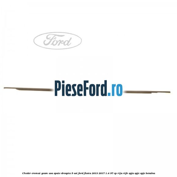 Cheder cromat geam usa spate dreapta 5 usi Ford Fiesta 2013-2017 1.4 97 cp RTJA, RTJB, SPJA, SPJC, SPJE benzina