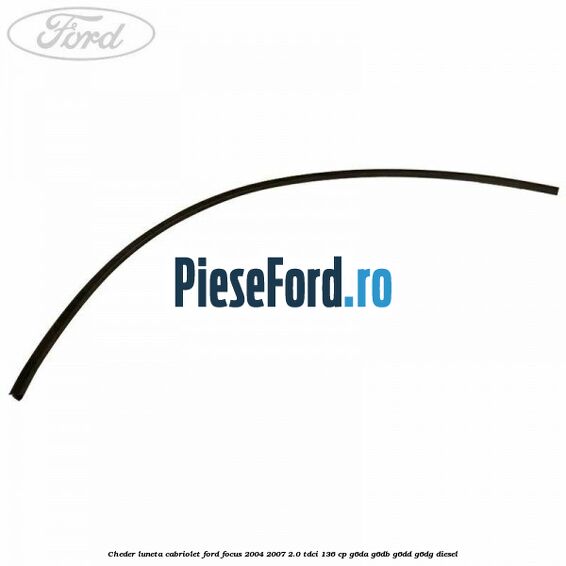 Cheder luneta cabriolet Ford Focus 2004-2007 2.0 TDCi 136 cp G6DA, G6DB, G6DD, G6DG diesel
