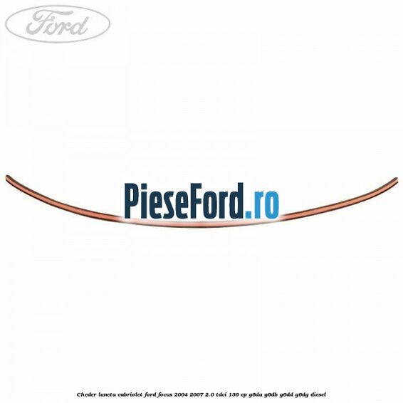 Cheder luneta cabriolet Ford Focus 2004-2007 2.0 TDCi 136 cp G6DA, G6DB, G6DD, G6DG diesel