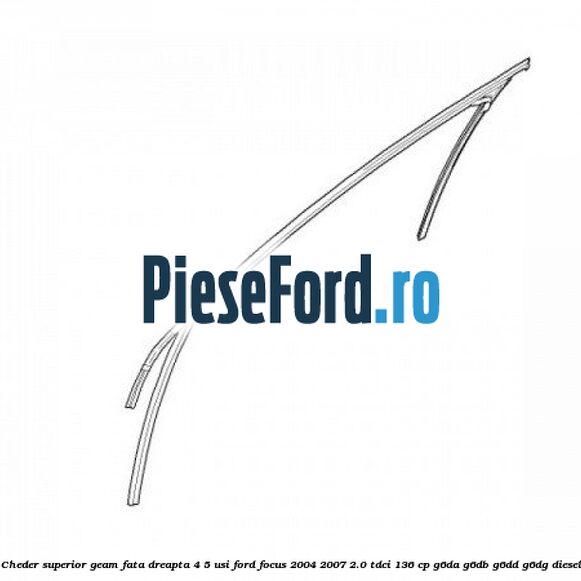 Cheder superior geam fata dreapta 4/5 usi Ford Focus 2004-2007 2.0 TDCi 136 cp G6DA, G6DB, G6DD, G6DG diesel
