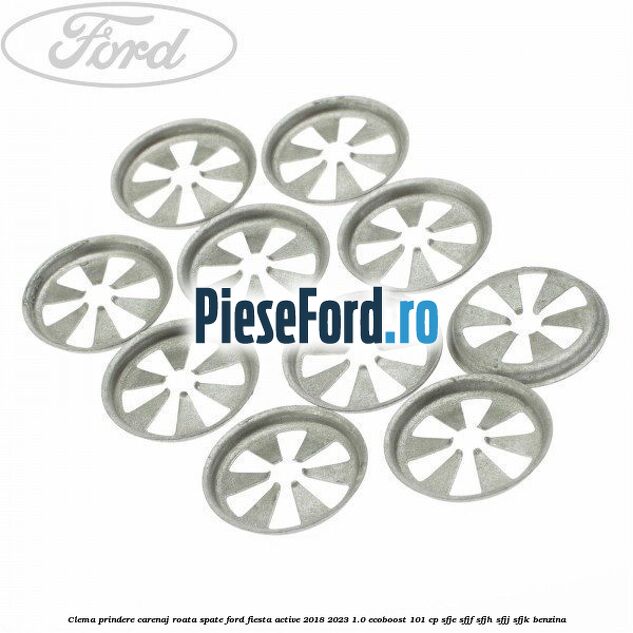 Clema prindere carenaj roata spate Ford Fiesta Active 2018-2023 1.0 EcoBoost 101 cp SFJE, SFJF, SFJH, SFJJ, SFJK benzina