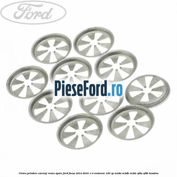 Clema prindere carenaj roata spate Ford Focus 2014-2018 1.0 EcoBoost 100 cp M2DA, M2DB, M2DC, SFDA, SFDB benzina