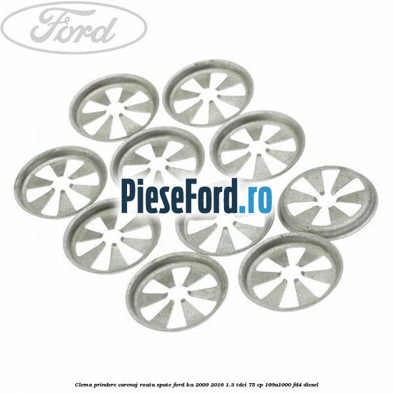 Clema prindere carenaj roata spate Ford Ka 2009-2016 1.3 TDCi 75 cp 169A1000, FD4 diesel