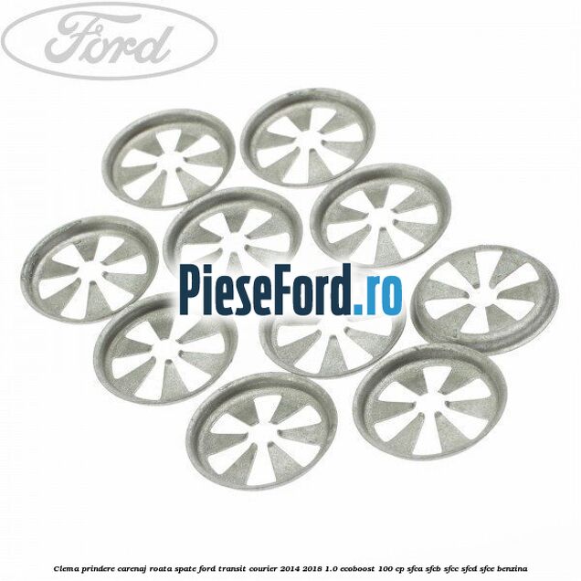 Clema prindere carenaj roata spate Ford Transit Courier 2014-2018 1.0 EcoBoost 100 cp SFCA, SFCB, SFCC, SFCD, SFCE benzina