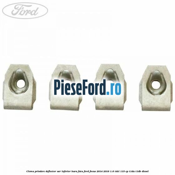 Clema prindere deflector aer inferior bara fata Ford Focus 2014-2018 1.6 TDCi 115 cp T1DA, T1DB diesel