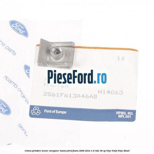 Clema prindere motor stergator luneta Ford Fiesta 2008-2012 1.6 TDCi 90 cp HHJC, HHJD, HHJE diesel