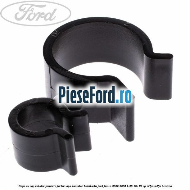 Clips cu cap rotativ prindere furtun apa radiator habitaclu Ford Fiesta 2002-2005 1.25 16V 70 cp Clips cu cap rotativ prindere furtun apa radiator habitaclu Ford Fiesta 2002-2005 1.25 16V 70 cp M7JA, M7JB benzina