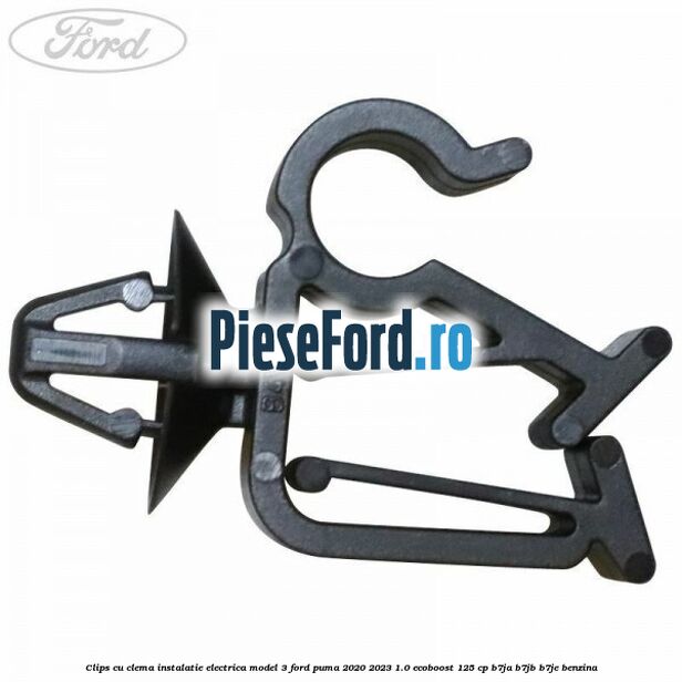 Clips cu clema instalatie electrica model 3 Ford Puma 2020-2023 1.0 EcoBoost 125 cp B7JA, B7JB, B7JE benzina