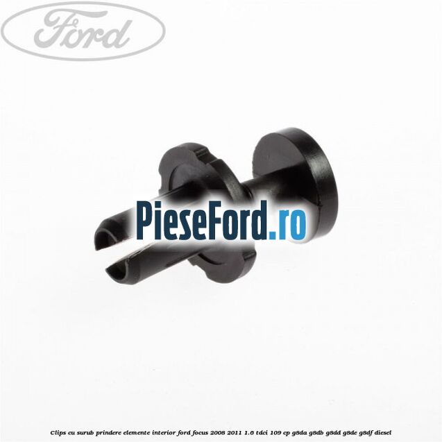 Clips cu surub prindere elemente interior Ford Focus 2008-2011 1.6 TDCi 109 cp G8DA, G8DB, G8DD, G8DE, G8DF diesel