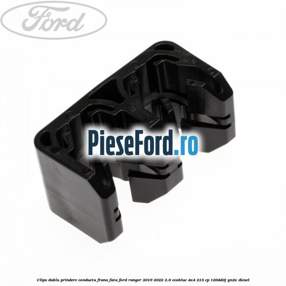Clips dublu prindere conducta frana fata Ford Ranger 2019-2022 2.0 EcoBlue 4x4 213 cp T20DD0J, YN2X diesel