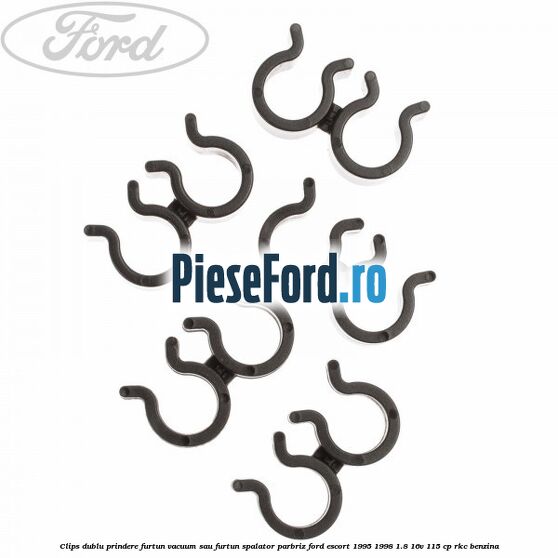 Clips dublu prindere furtun vacuum sau furtun spalator parbriz Ford Escort 1995-1998 1.8 16V 115 cp RKC benzina
