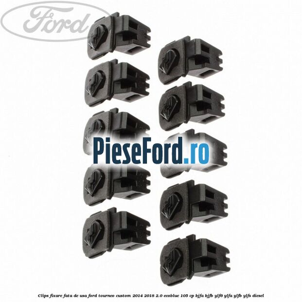 Clips fixare fata de usa Ford Tourneo Custom 2014-2018 2.0 EcoBlue 105 cp BJFA, BJFB, YLF6, YLFA, YLFB, YLFS diesel